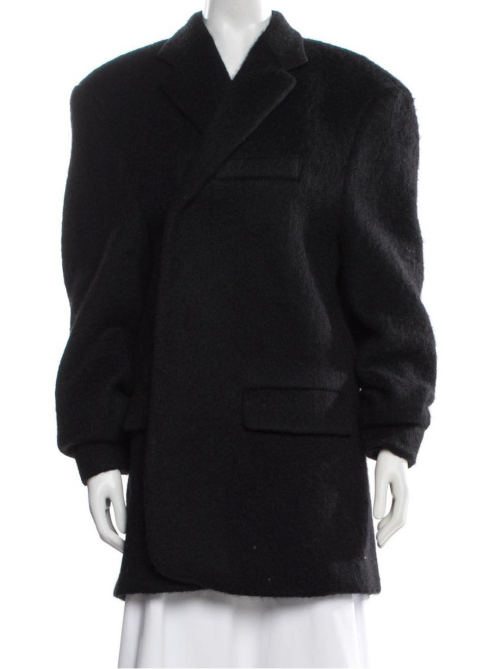 Frankie Shop  Wool Mid-Length Oversized Notch Collar Jacket size M